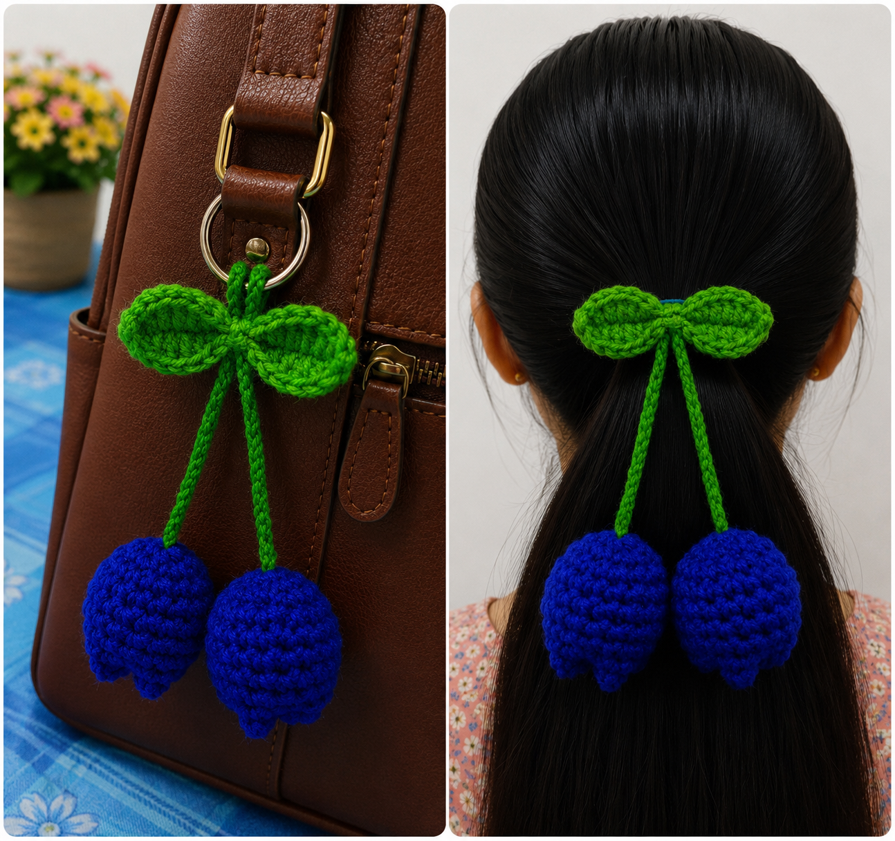 Tulip Flower Bag Charm/Hair Tie