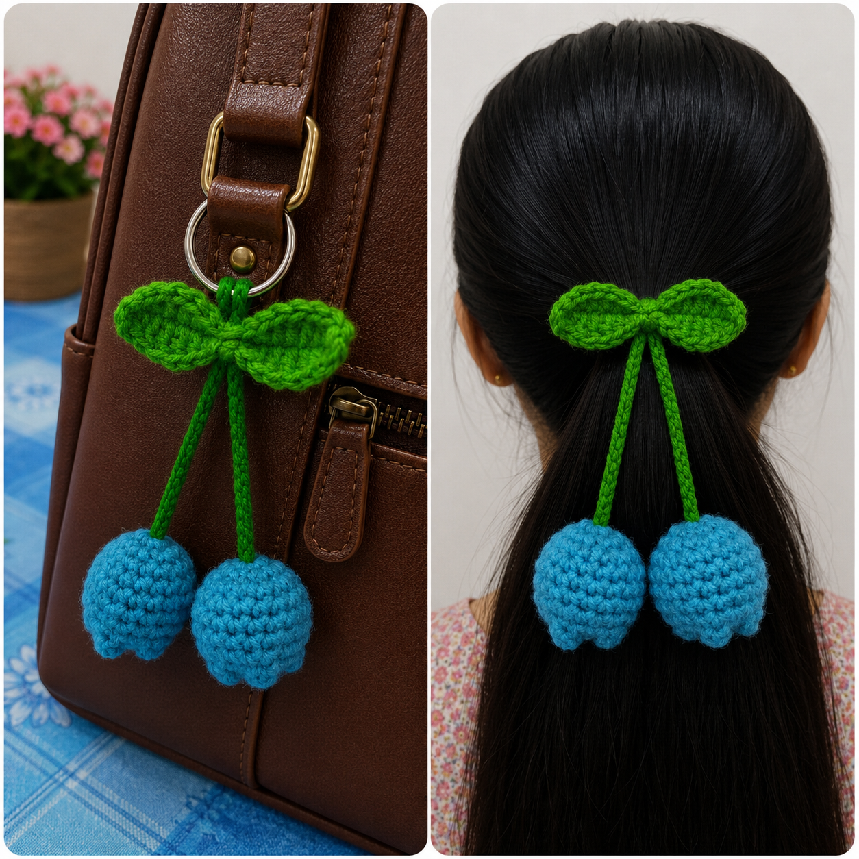 Tulip Flower Bag Charm/Hair Tie