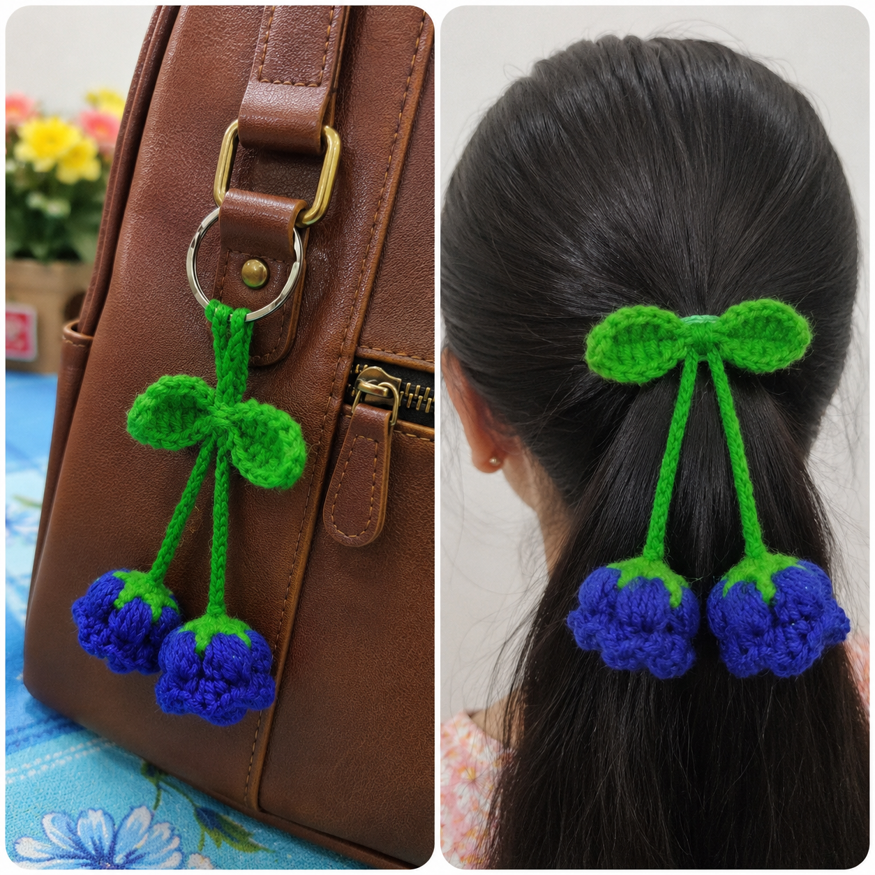 Bell Flower Bag Charm/Hair Tie