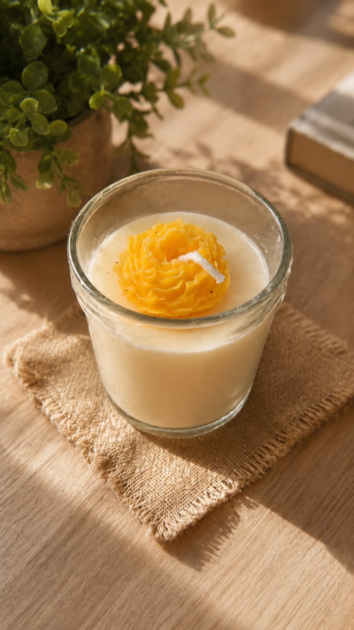 Kathgolap glass candle