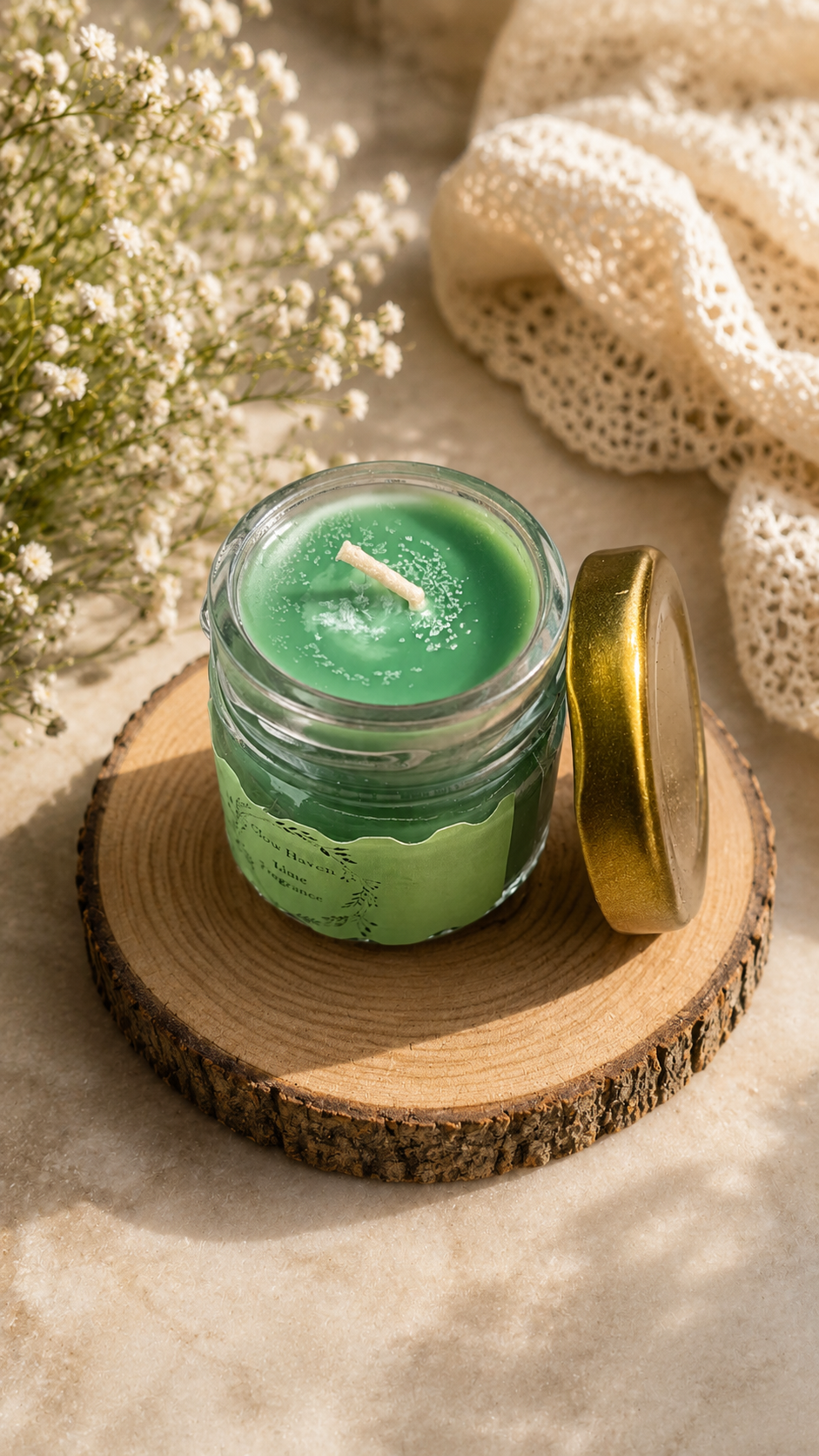 Lime Fragrance small jar Candle