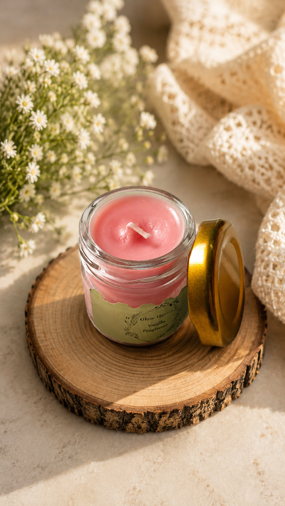 Vanilla Fragrance small jar Candle