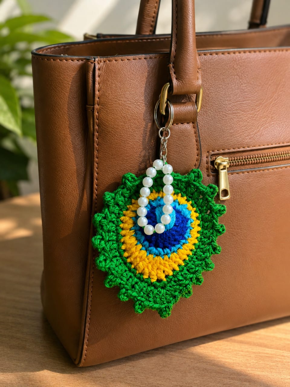 Crochet morpankh key chain